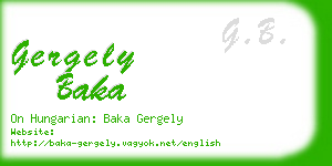 gergely baka business card